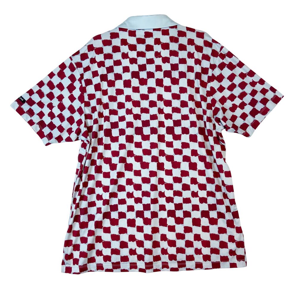 Bad Birdie‎ Golf Polo Shirt Men's 2XL Not Chess Checkered Short Sleeve Stretch - Picture 4 of 7